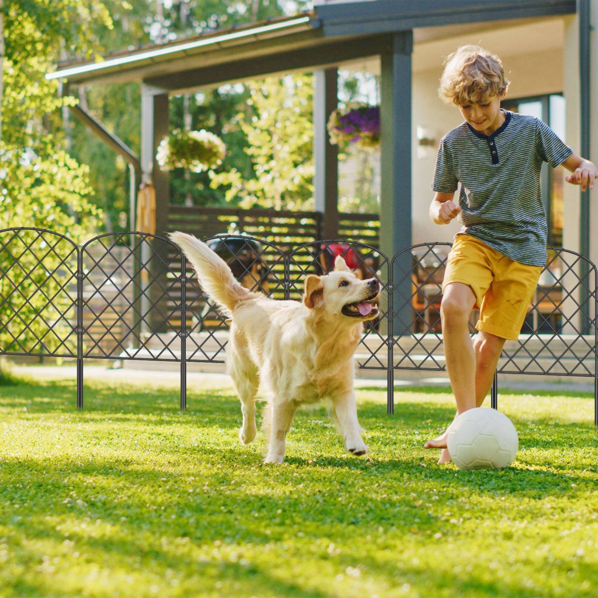 NEX™ Metal Rhombic Pet Guard & Garden Stake Fence